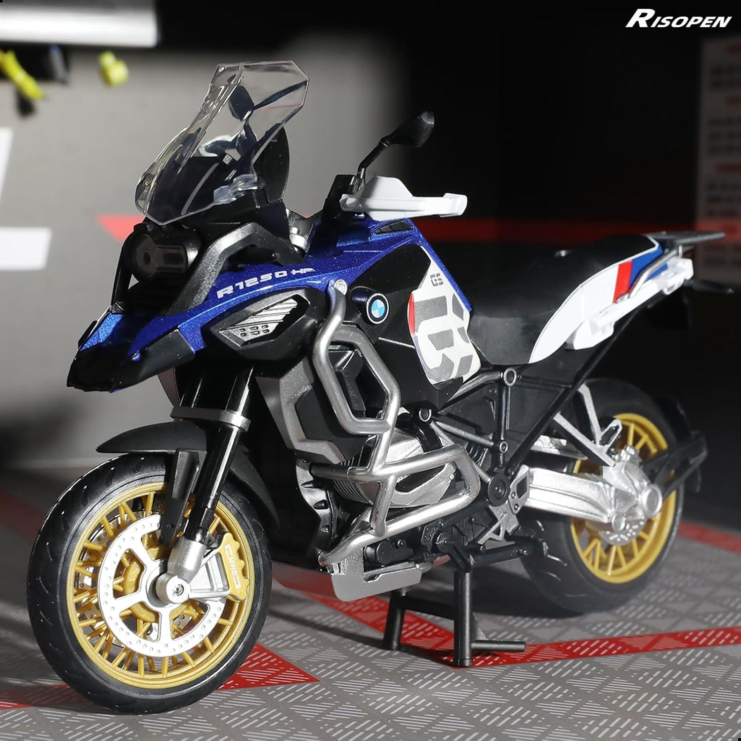 Modelo de Motocicleta Risopen BMW R1250 GS 1:12 Blanco