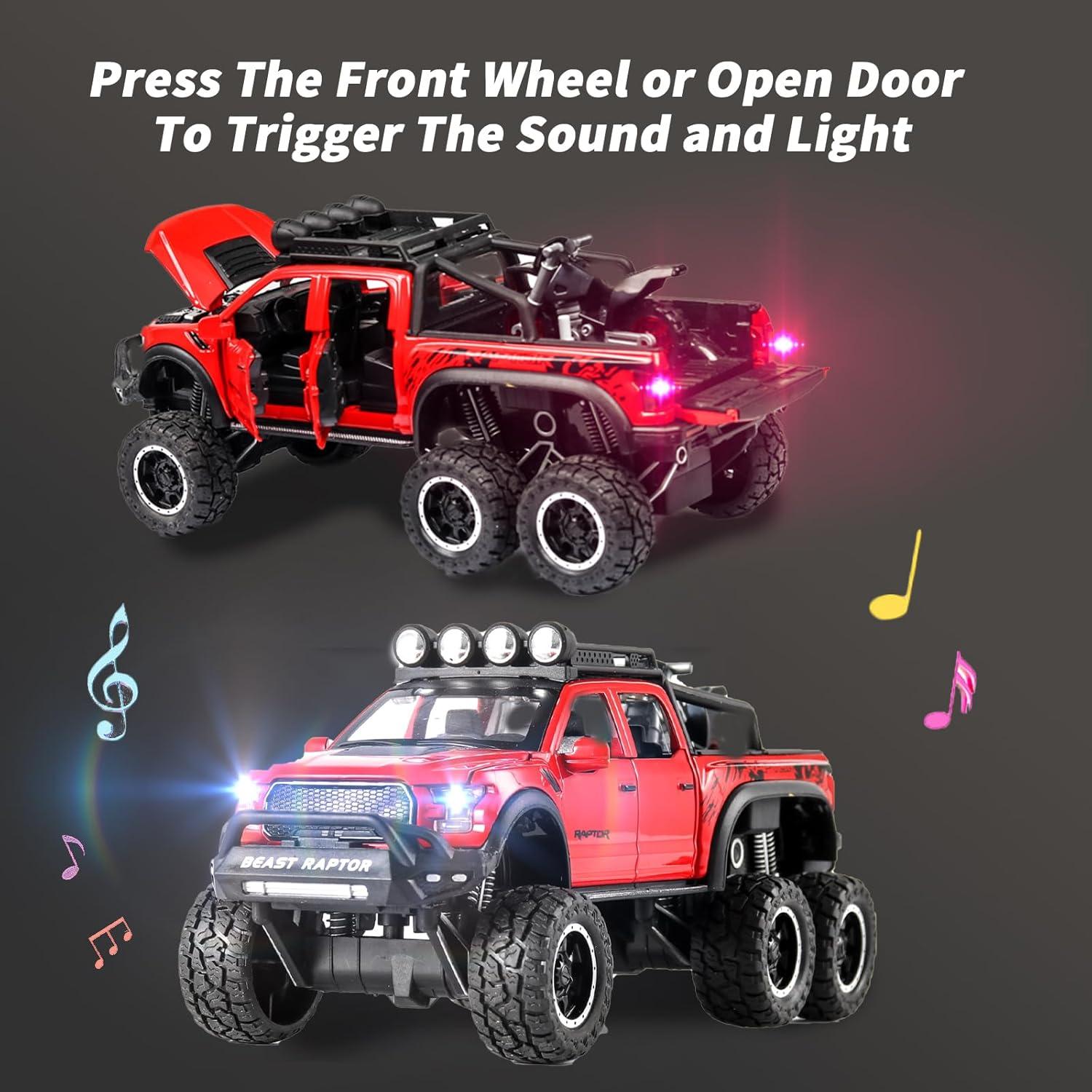 Camión de Juguete Pickup UXRPTU 1:24 Metal con Luz y Sonido