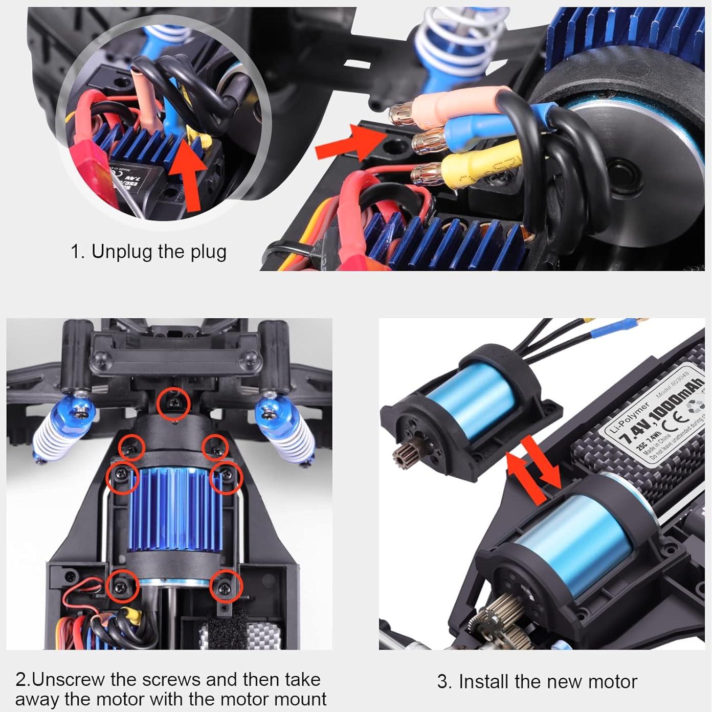 Motor Sin Escobillas con Piñón HAIBOXING 1/12 Repuesto