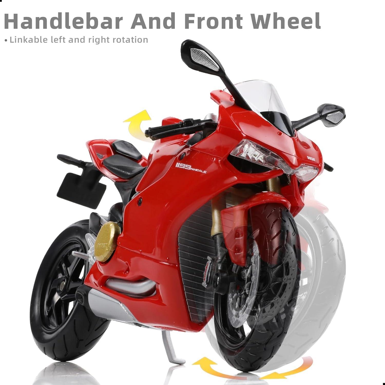 Modelo Motocicleta 1:12 Ducati 1199 Panigale Diecast Rojo