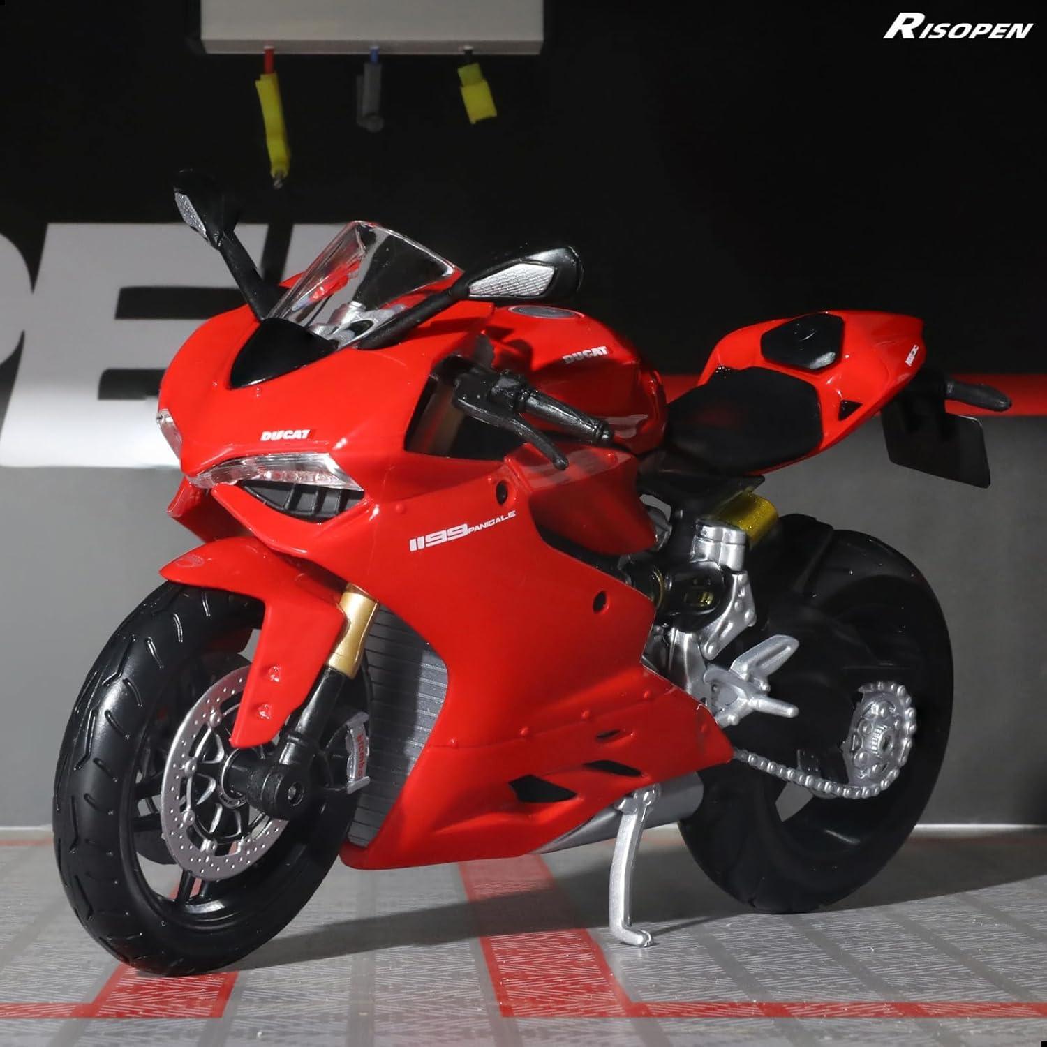 Modelo Motocicleta 1:12 Ducati 1199 Panigale Diecast Rojo