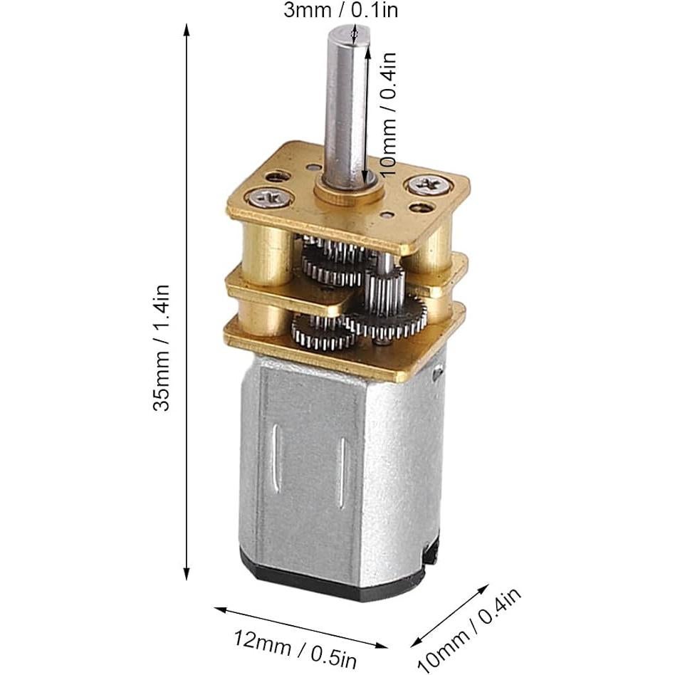 Motor con Reductor N20 DC 300 RPM RiToEasysports para Coche RC