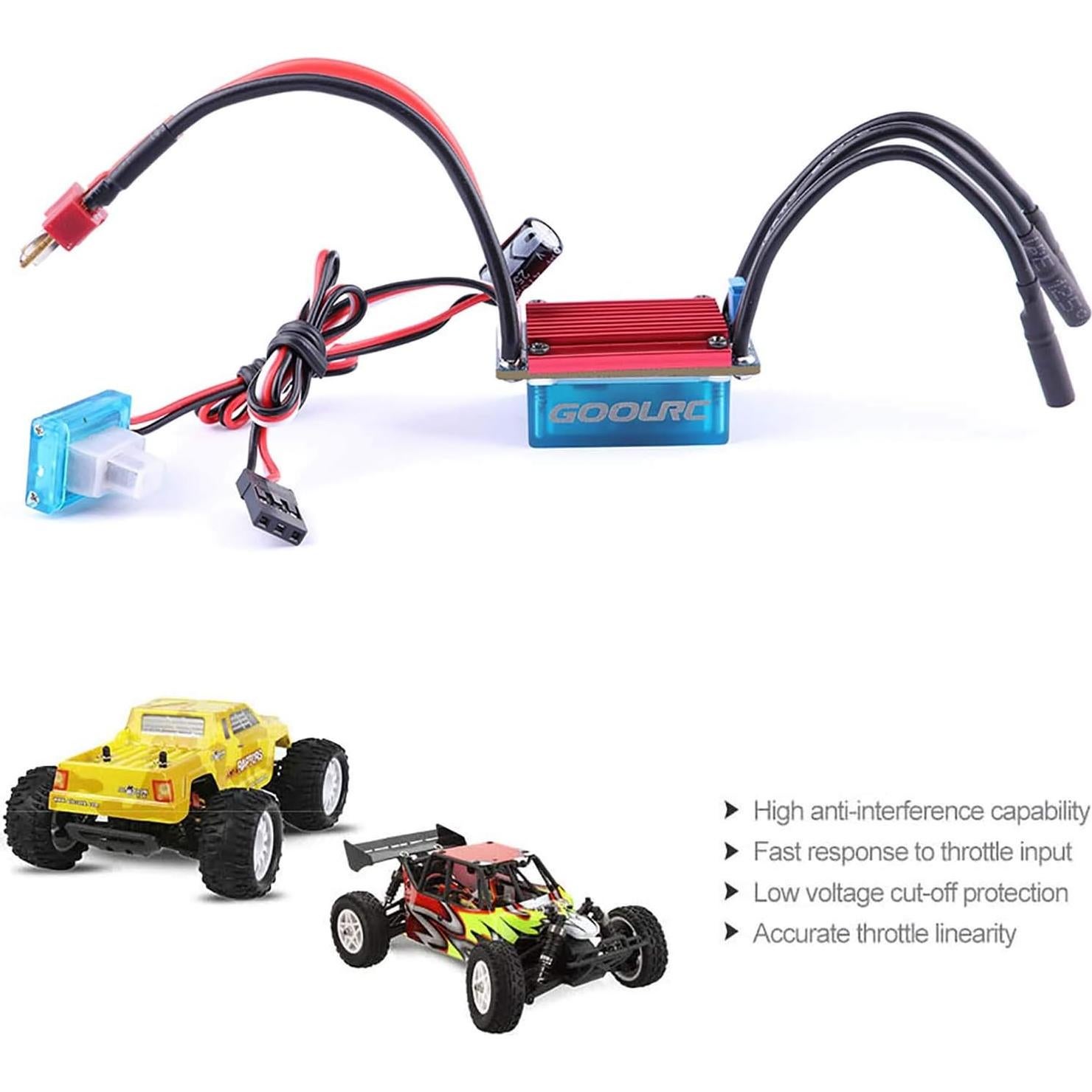 Combo Motor Sin Escobillas GoolRC S2430 7200KV + ESC 25A + Servo 2.2kg