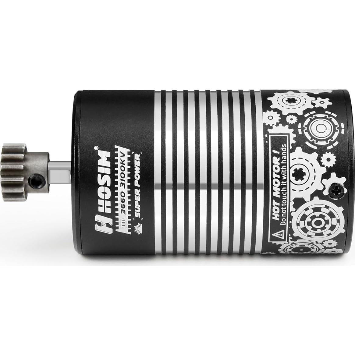 Motor sin escobillas Hosim 3660 3100KV para coche RC 1:8