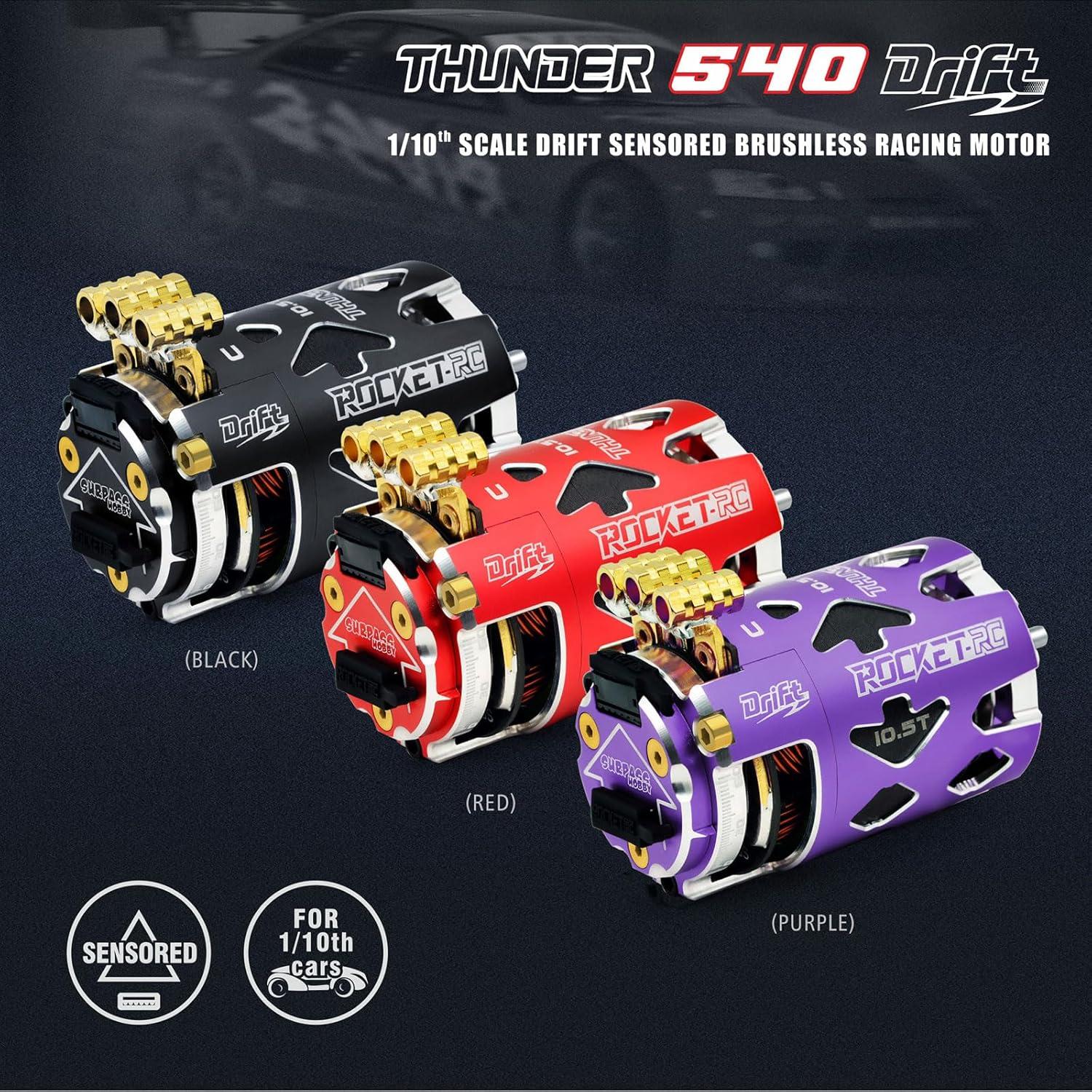 Motor Sin Escobillas Thunder Power 540 Drift 13.5T RC 1/10