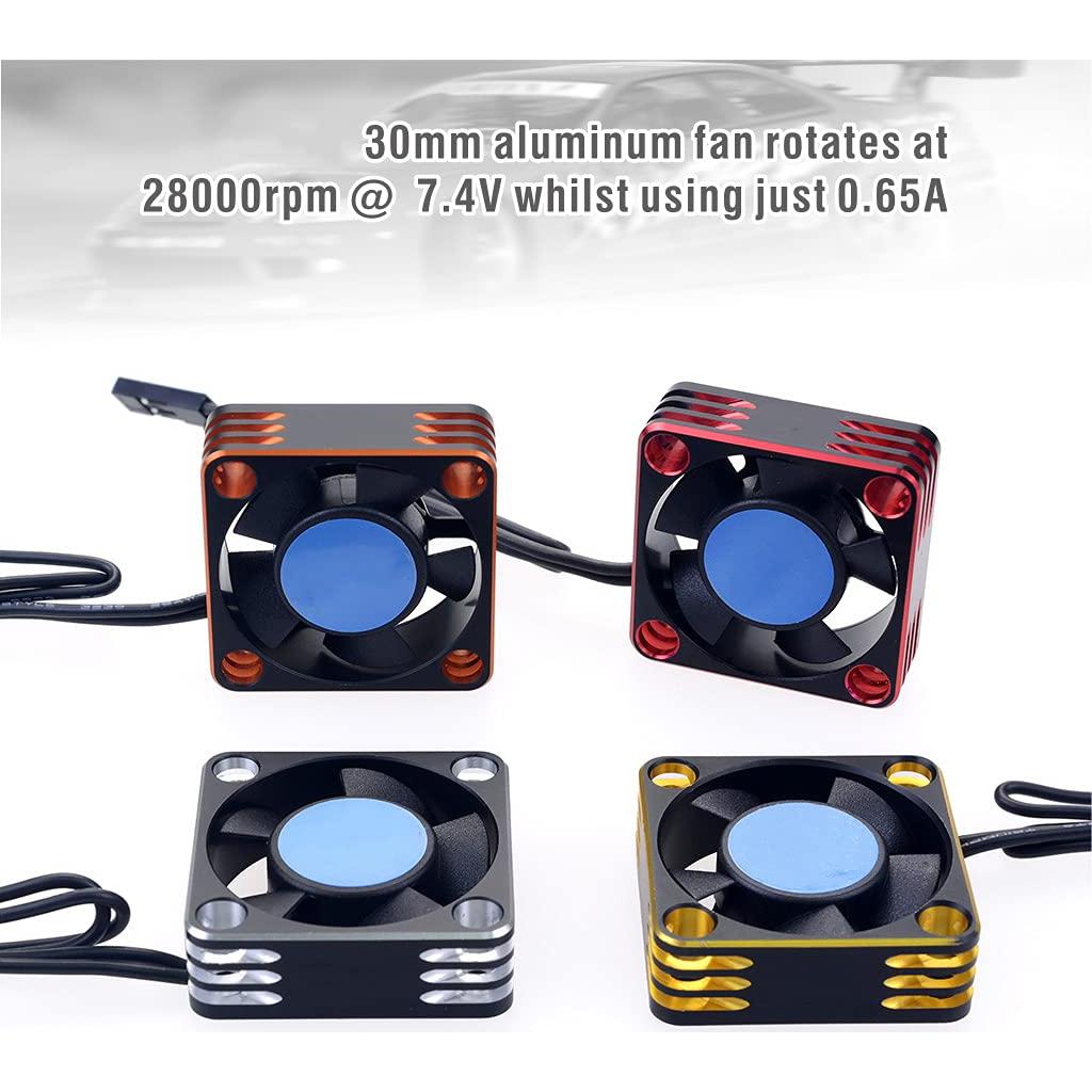 Ventilador de Enfriamiento RC KingVal 30x30mm 28000RPM Negro-Rojo