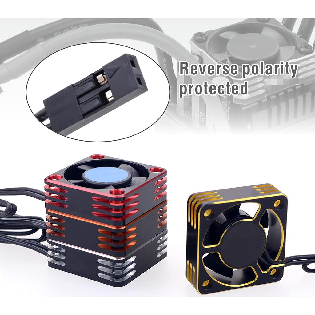 Ventilador de Enfriamiento RC KingVal 30x30mm 28000RPM Negro-Rojo