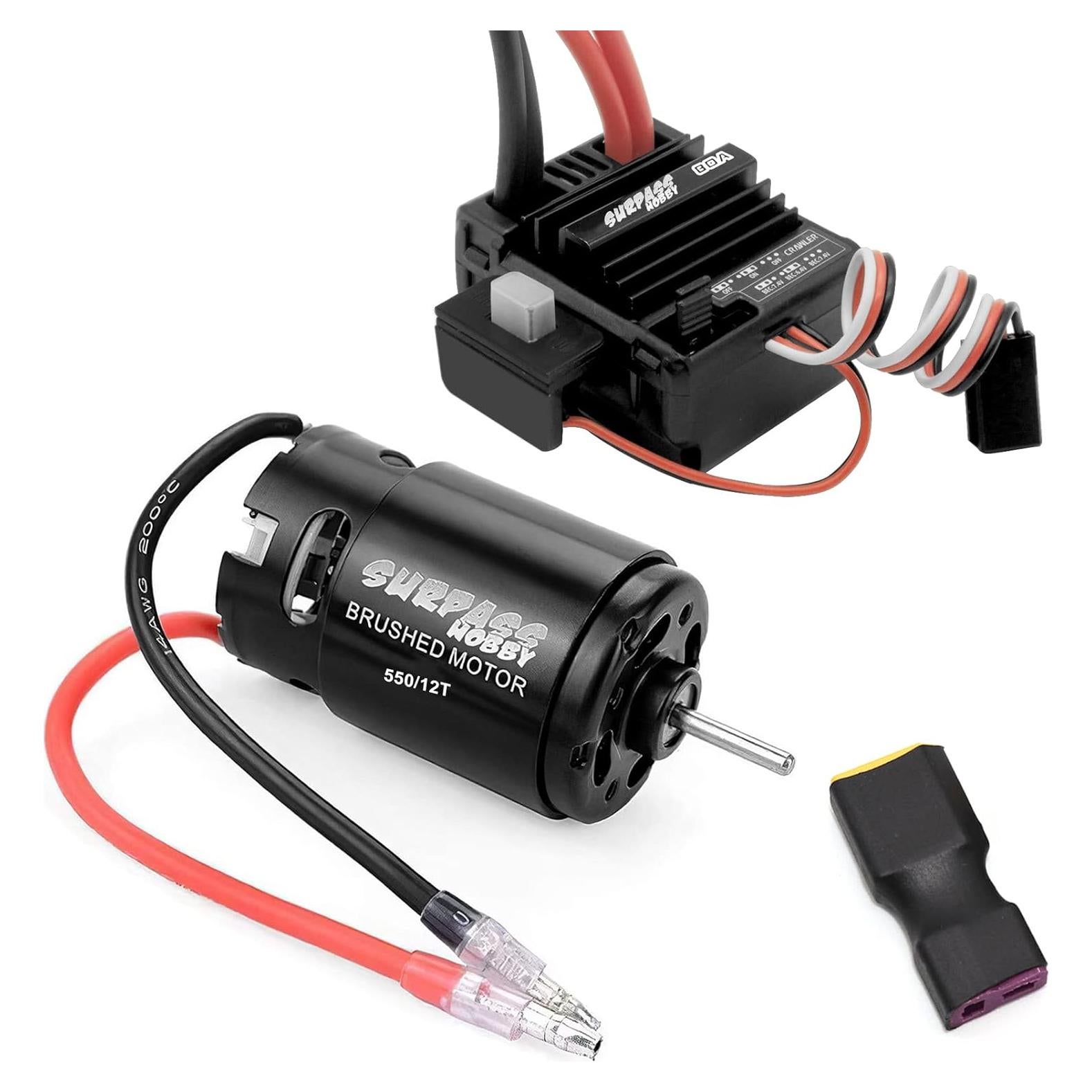 Motor 550 12T y ESC 80A OGRC para Camiones RC 1/10