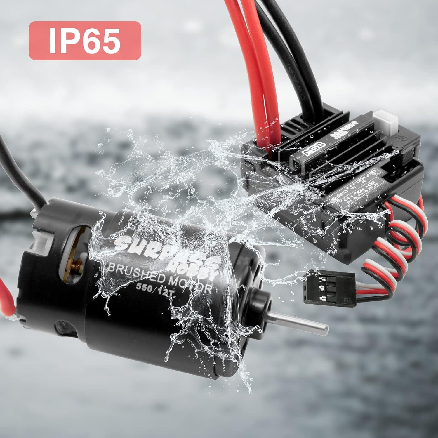 Motor 550 12T y ESC 80A OGRC para Camiones RC 1/10