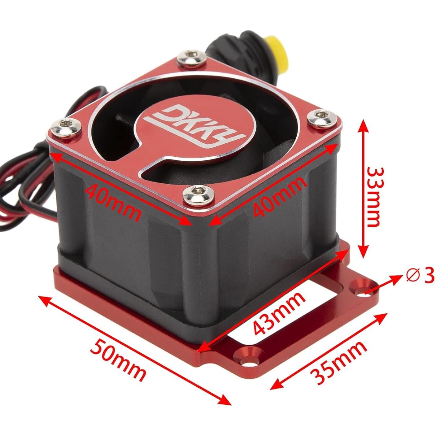 Ventilador de Enfriamiento DKKY 1/8 RC 4028 21000 RPM Rojo
