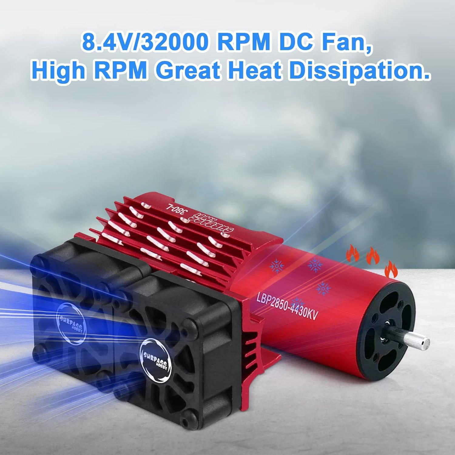 Ventiladores Dobles de Enfriamiento ARRAROWN 28mm para Motor RC