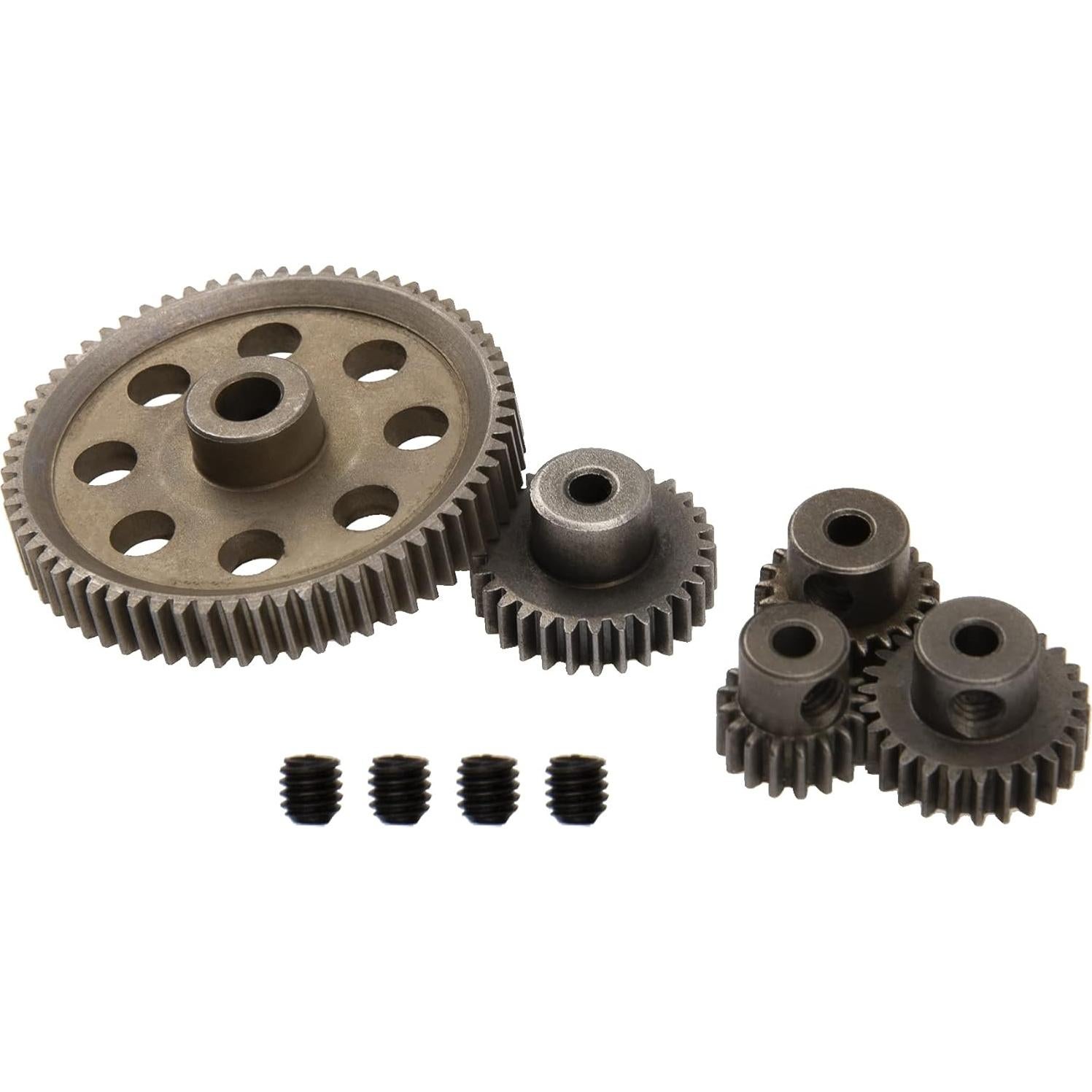 Engranaje Principal Diferencial Metal 64T + Piñones 17T 21T 26T 29T RC