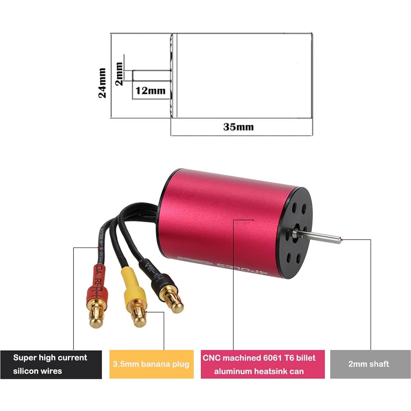 Combo Motor Sin Escobillas GoolRC S2435 4500KV + ESC S-25A + Servo 2.2kg