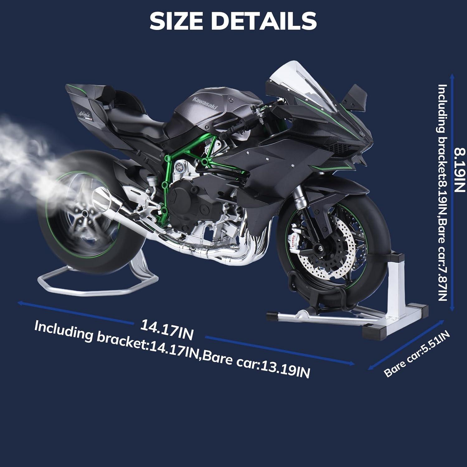 Kit Modelo Motocicleta FRJV H2R Escala 1:6 Metal 33.5 cm