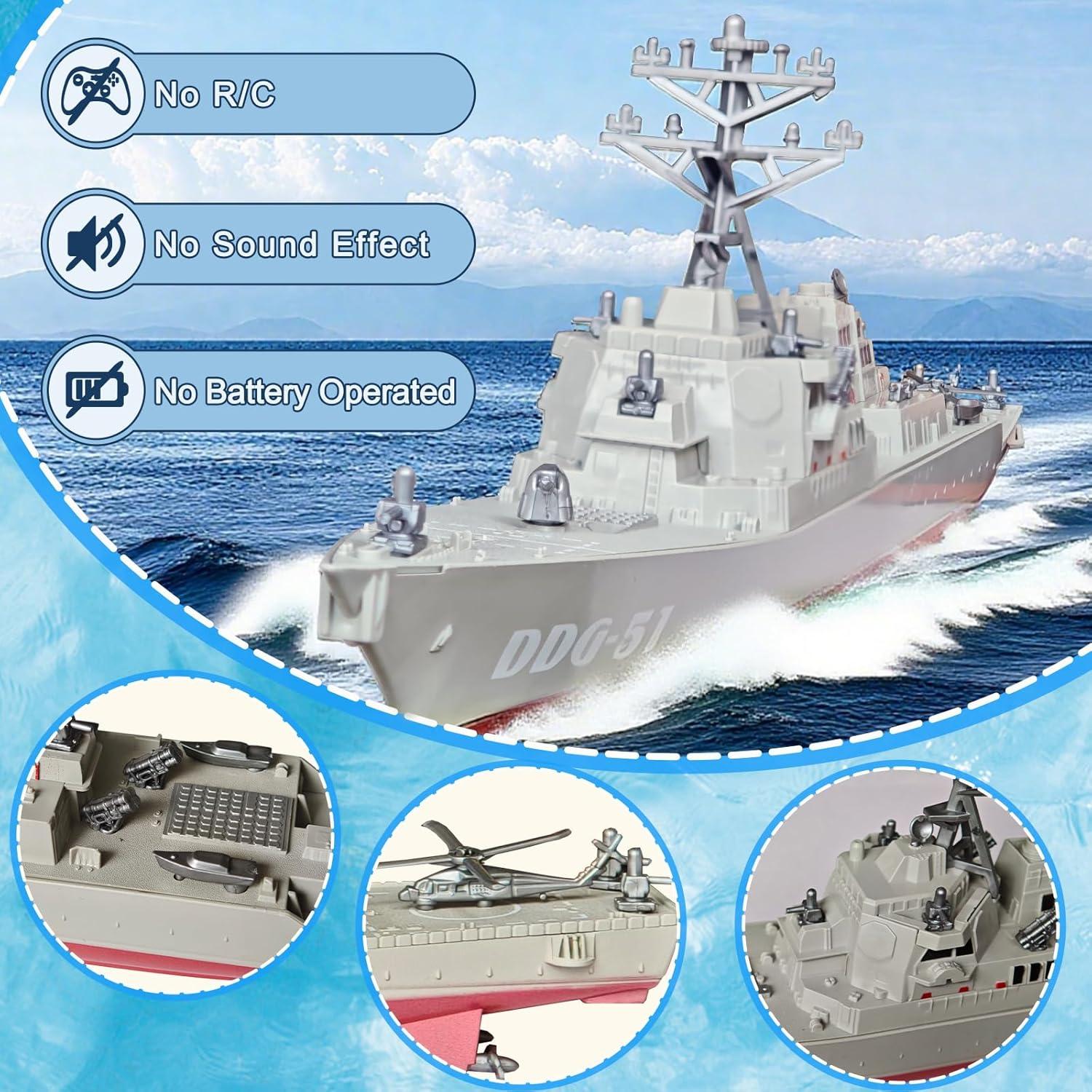 Modelo de Barco de Guerra OTONOPI USS Arleigh Burke 43 cm