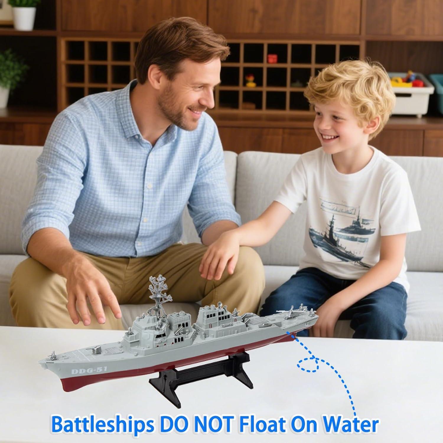 Modelo de Barco de Guerra OTONOPI USS Arleigh Burke 43 cm