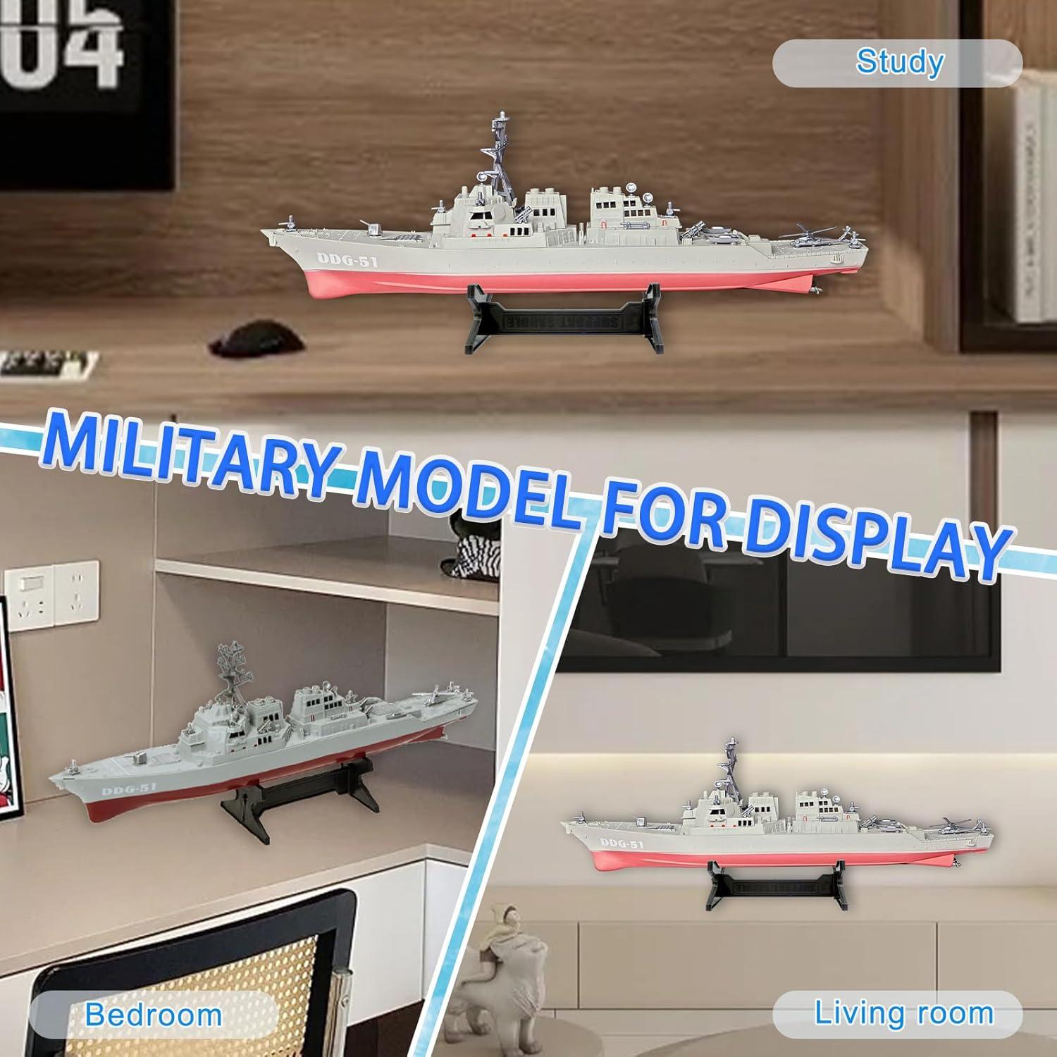 Modelo de Barco de Guerra OTONOPI USS Arleigh Burke 43 cm