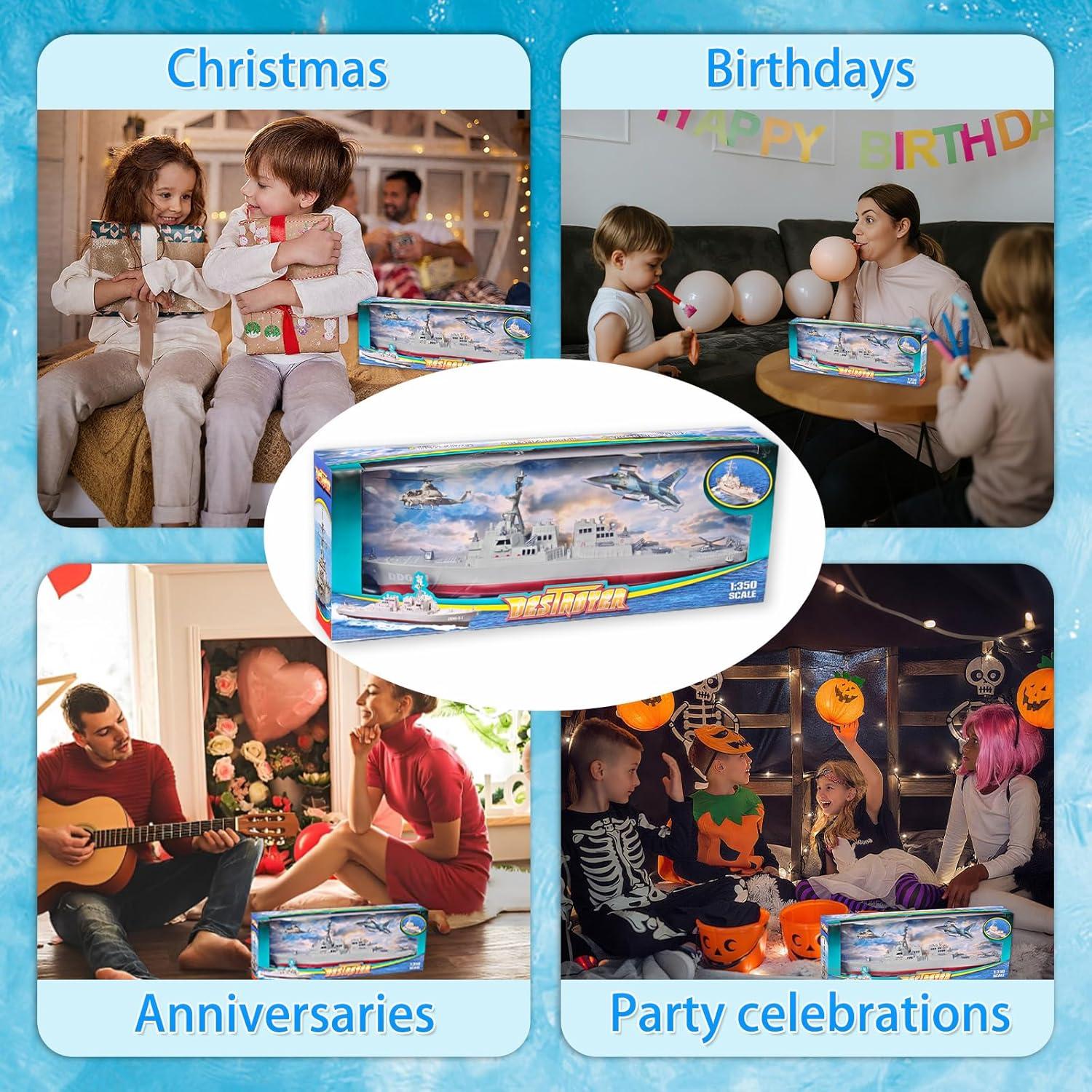 Modelo de Barco de Guerra OTONOPI USS Arleigh Burke 43 cm