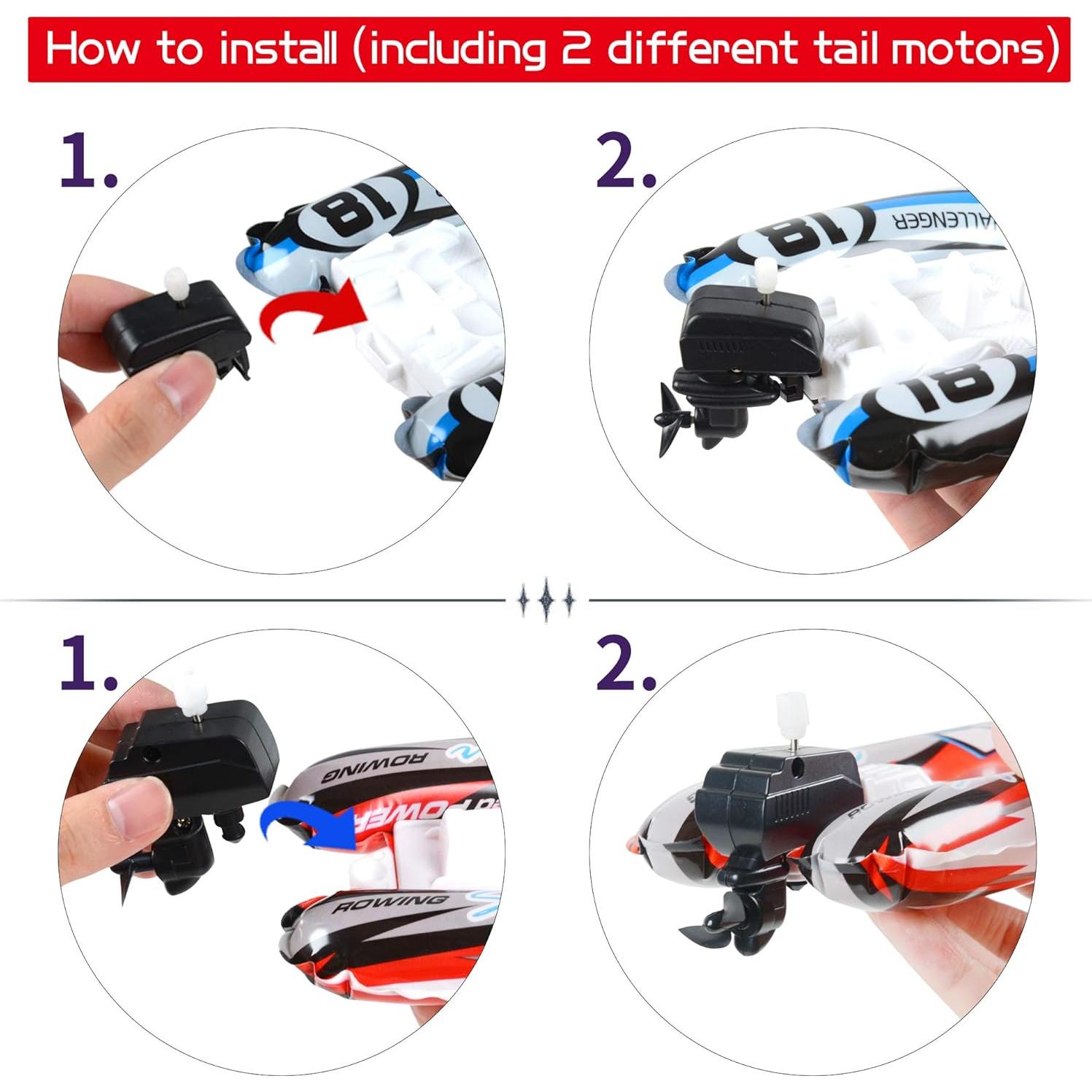 Juguete de Baño Barco de Cuerda Color Original - 12 Piezas