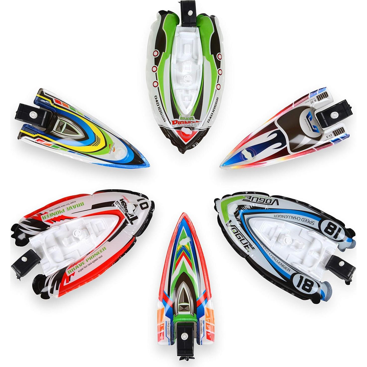 Juguete de Baño Barco de Cuerda Color Original - 12 Piezas