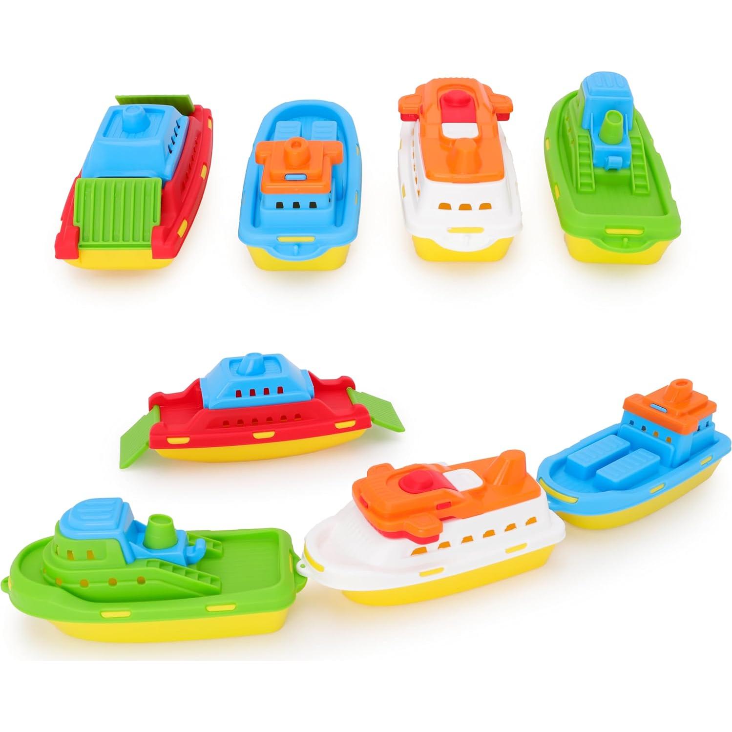 Pack de 4 Barcos de Juguete Toyland - Carga, Crucero, Pesca, Contenedor