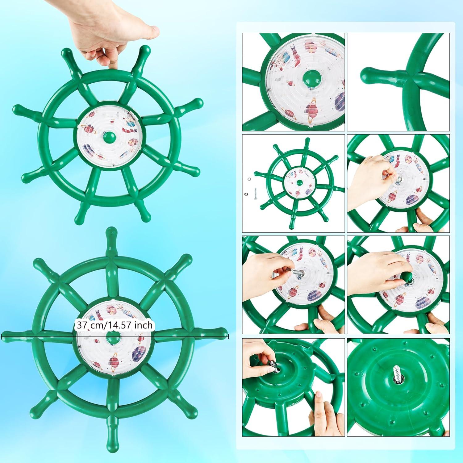 Rueda de Dirección de Plástico Verde Kugliwa para Parque Infantil