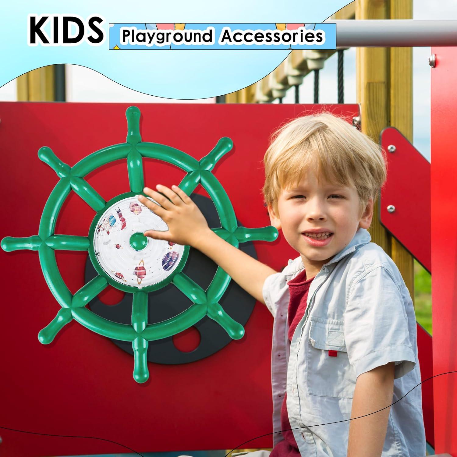 Rueda de Dirección de Plástico Verde Kugliwa para Parque Infantil