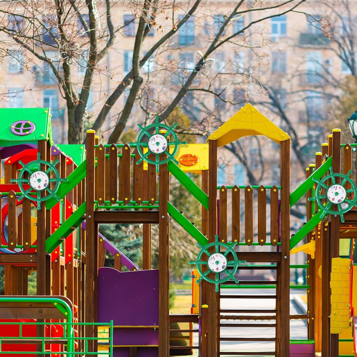 Rueda de Dirección de Plástico Verde Kugliwa para Parque Infantil