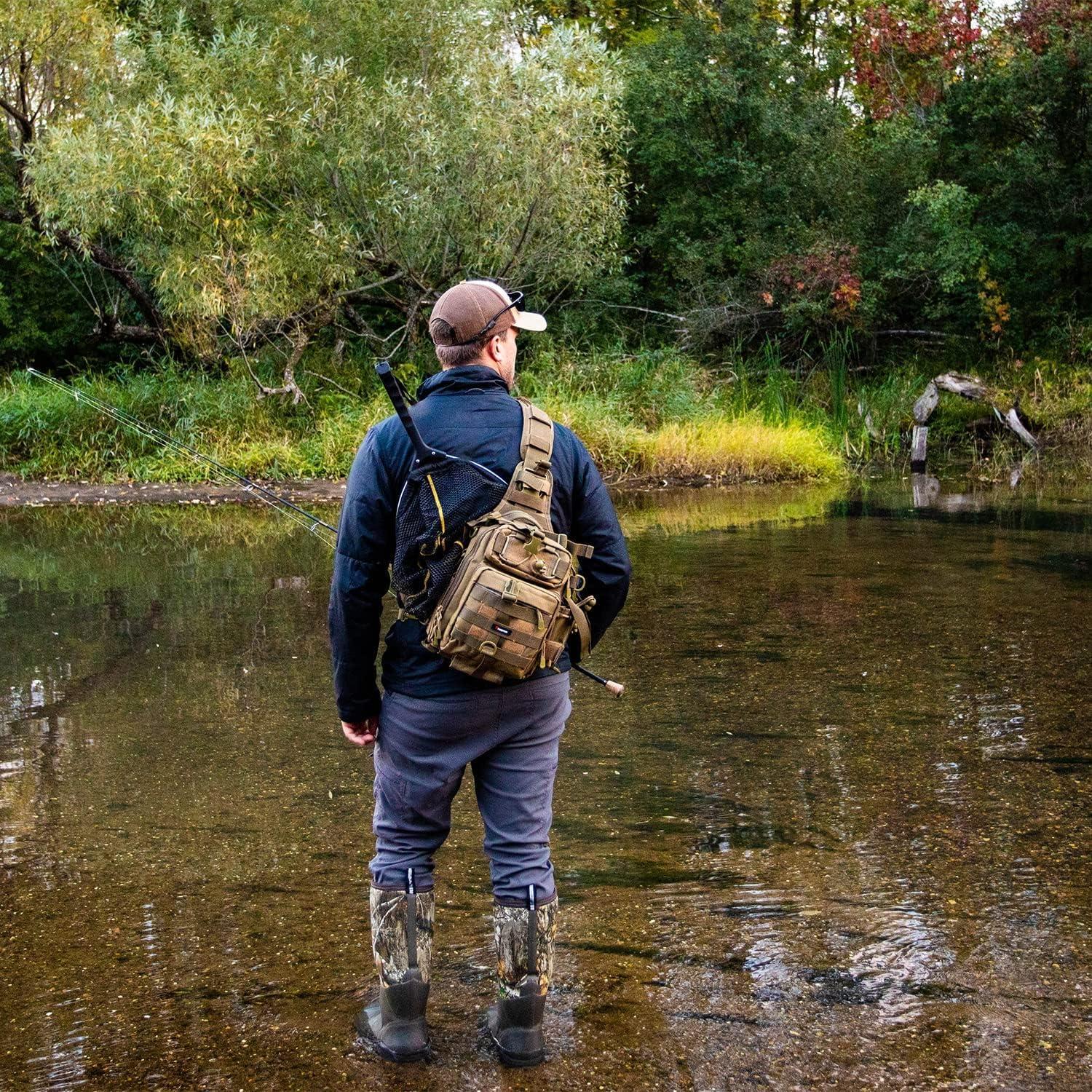 Bolsa de Pesca Piscifun Sling Caqui 30x21x10 cm Resistente