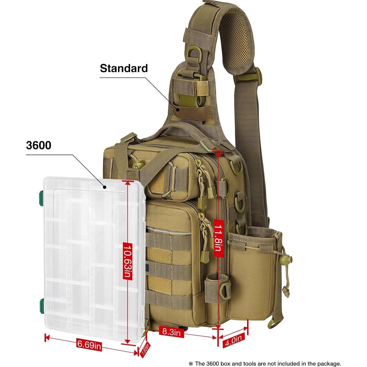 Bolsa de Pesca Piscifun Sling Caqui 30x21x10 cm Resistente