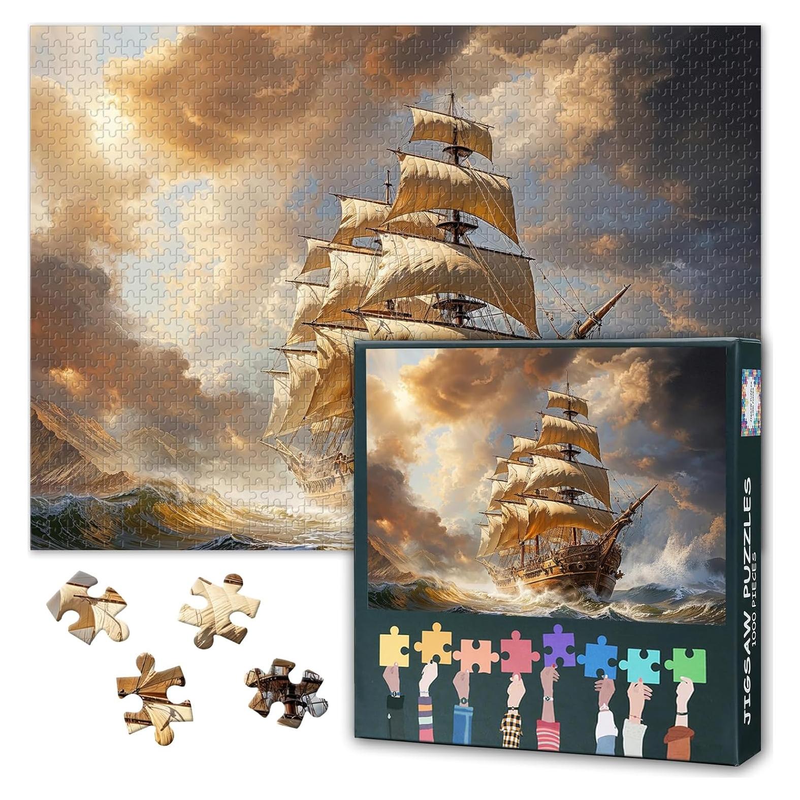 Rompecabezas Náuticos Mogyn 1000 Piezas 70x50 cm Barco Antiguo