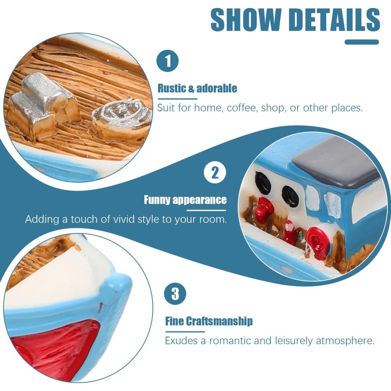 Barco de Pesca Miniatura de Resina Ibasenice 5.28x1.98 cm