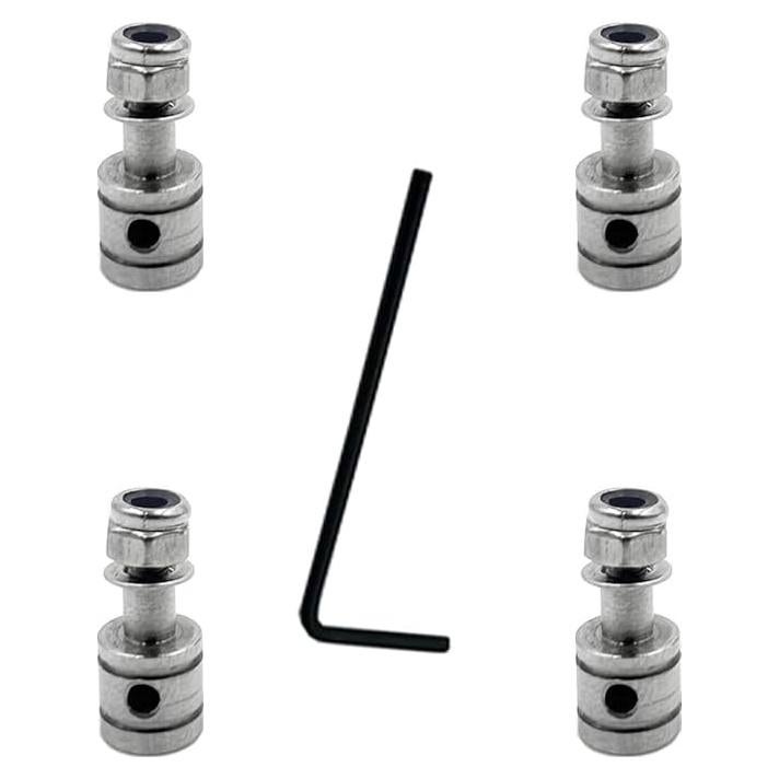 4PCS Conector de varilla de empuje 2mm URIMPAVIDO Acero Inox