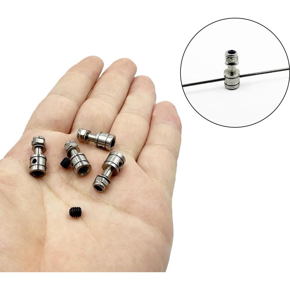 4PCS Conector de varilla de empuje 2mm URIMPAVIDO Acero Inox