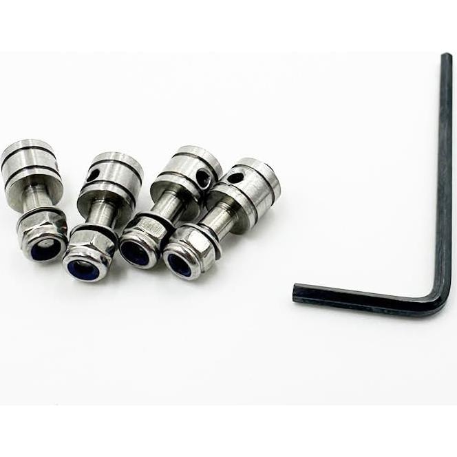 4PCS Conector de varilla de empuje 2mm URIMPAVIDO Acero Inox