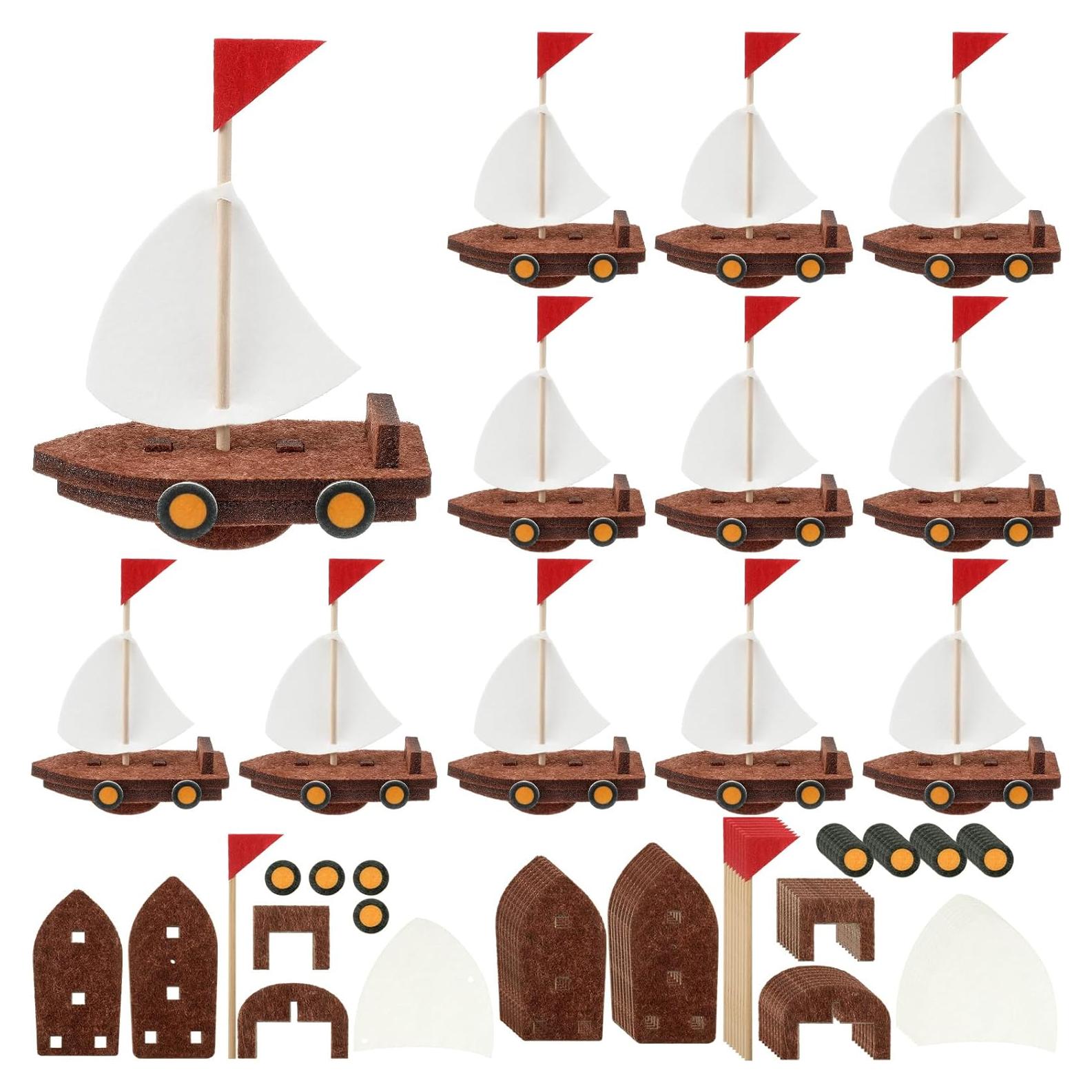 Kit de Artesanía Barco Flotante 3D Hahafelt 24 Piezas DIY