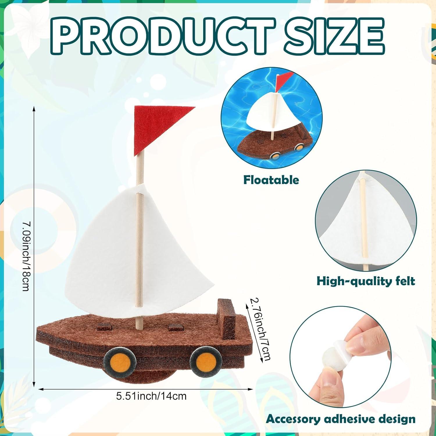 Kit de Artesanía Barco Flotante 3D Hahafelt 24 Piezas DIY