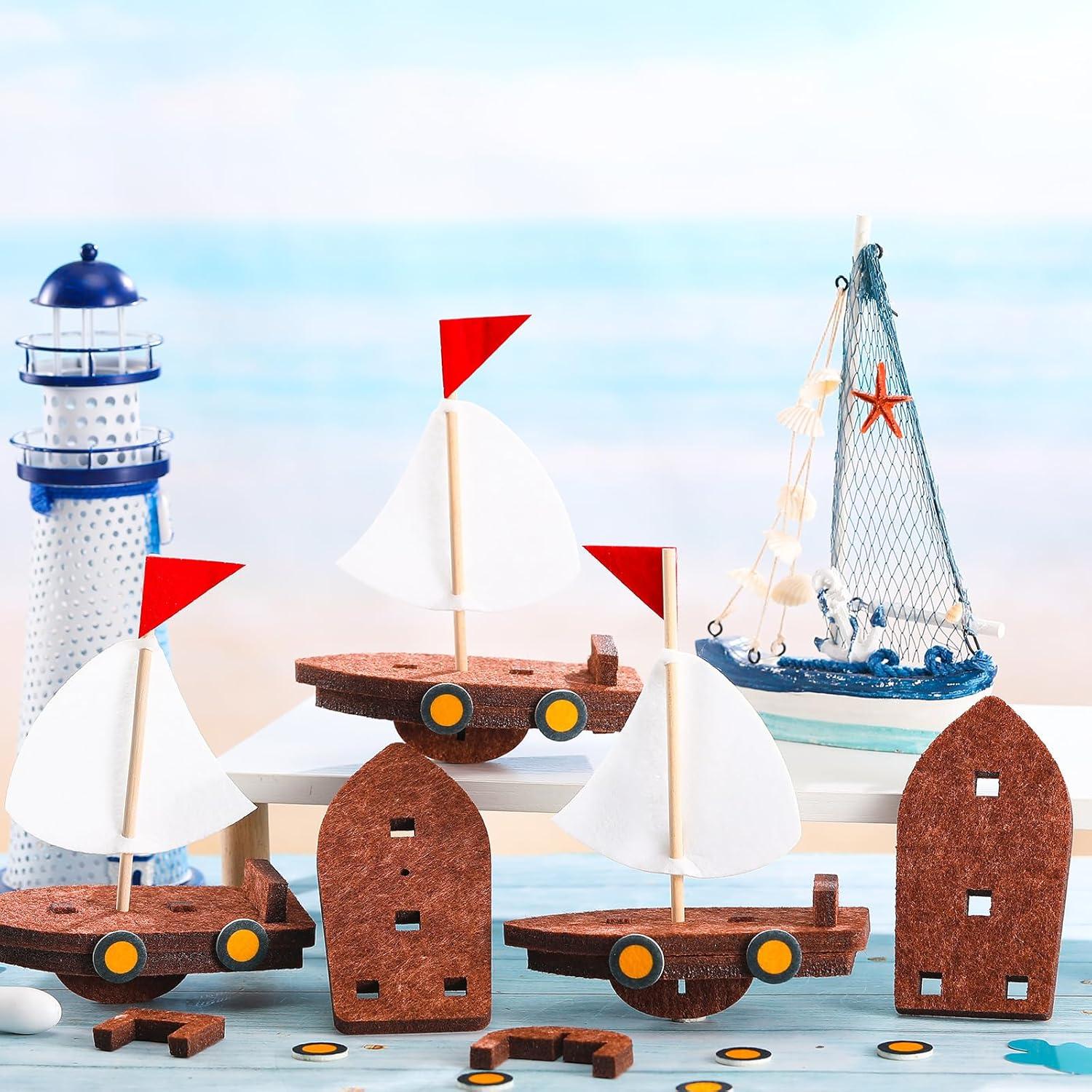 Kit de Artesanía Barco Flotante 3D Hahafelt 24 Piezas DIY