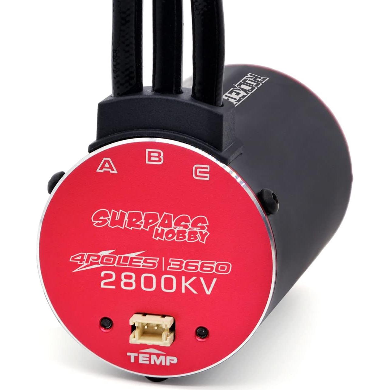 Motor sin escobillas Surpass Hobby 3660 2800KV para RC 1/10
