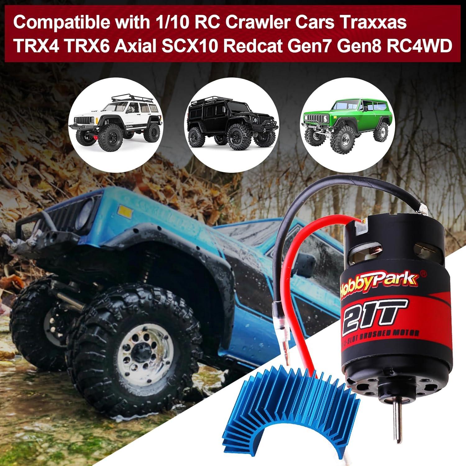 Motor Hobbypark 550 21T con disipador para RC 1/10