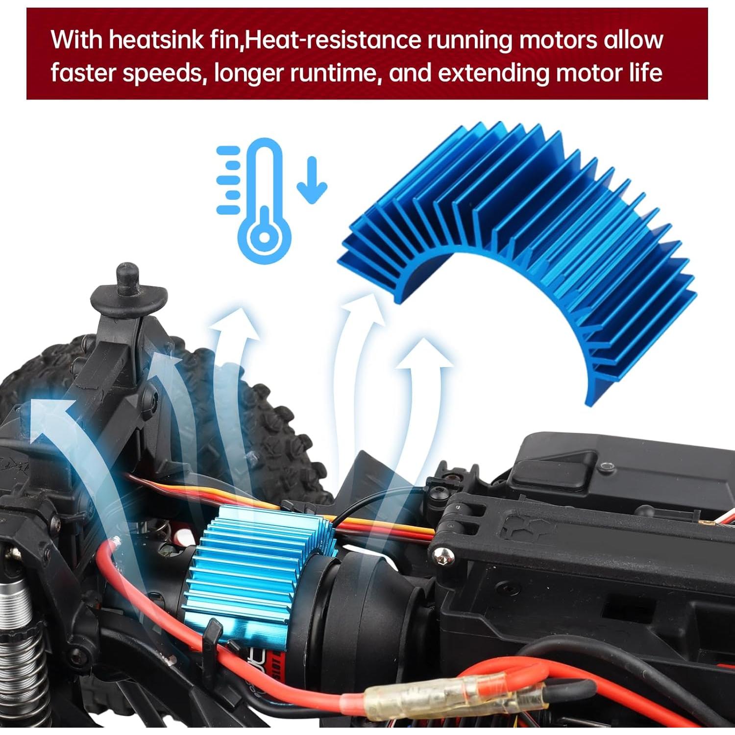 Motor Hobbypark 550 21T con disipador para RC 1/10