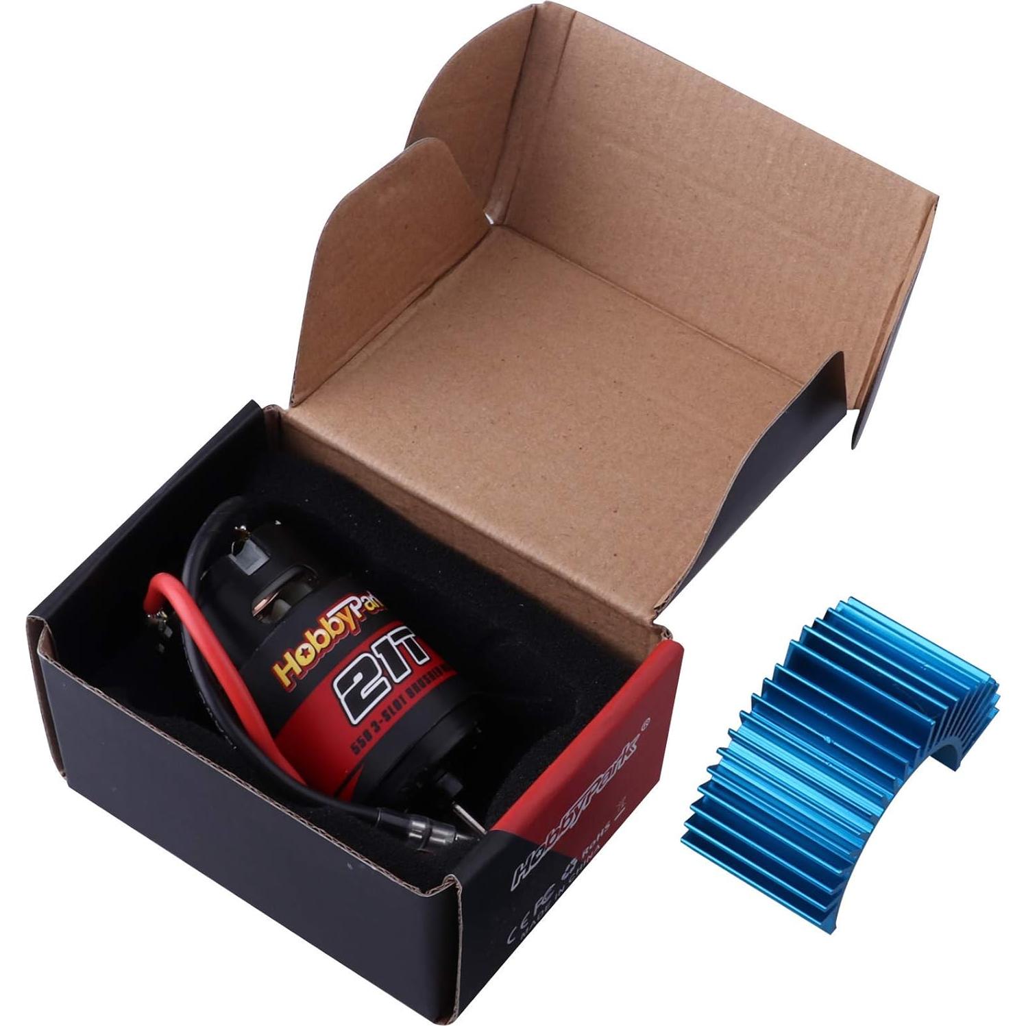 Motor Hobbypark 550 21T con disipador para RC 1/10