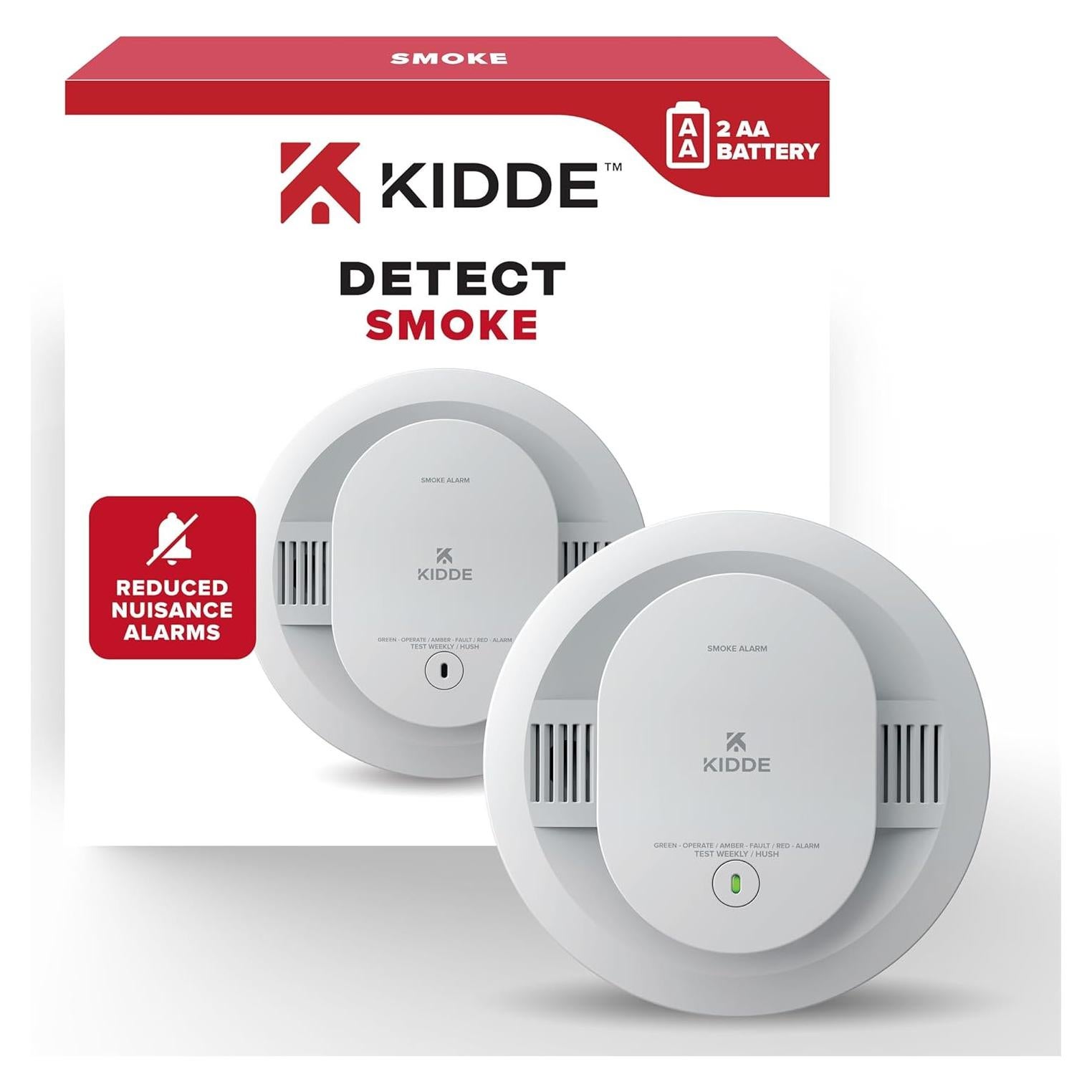 Detector de Humo Kidde 20SDR con Batería AA y LED