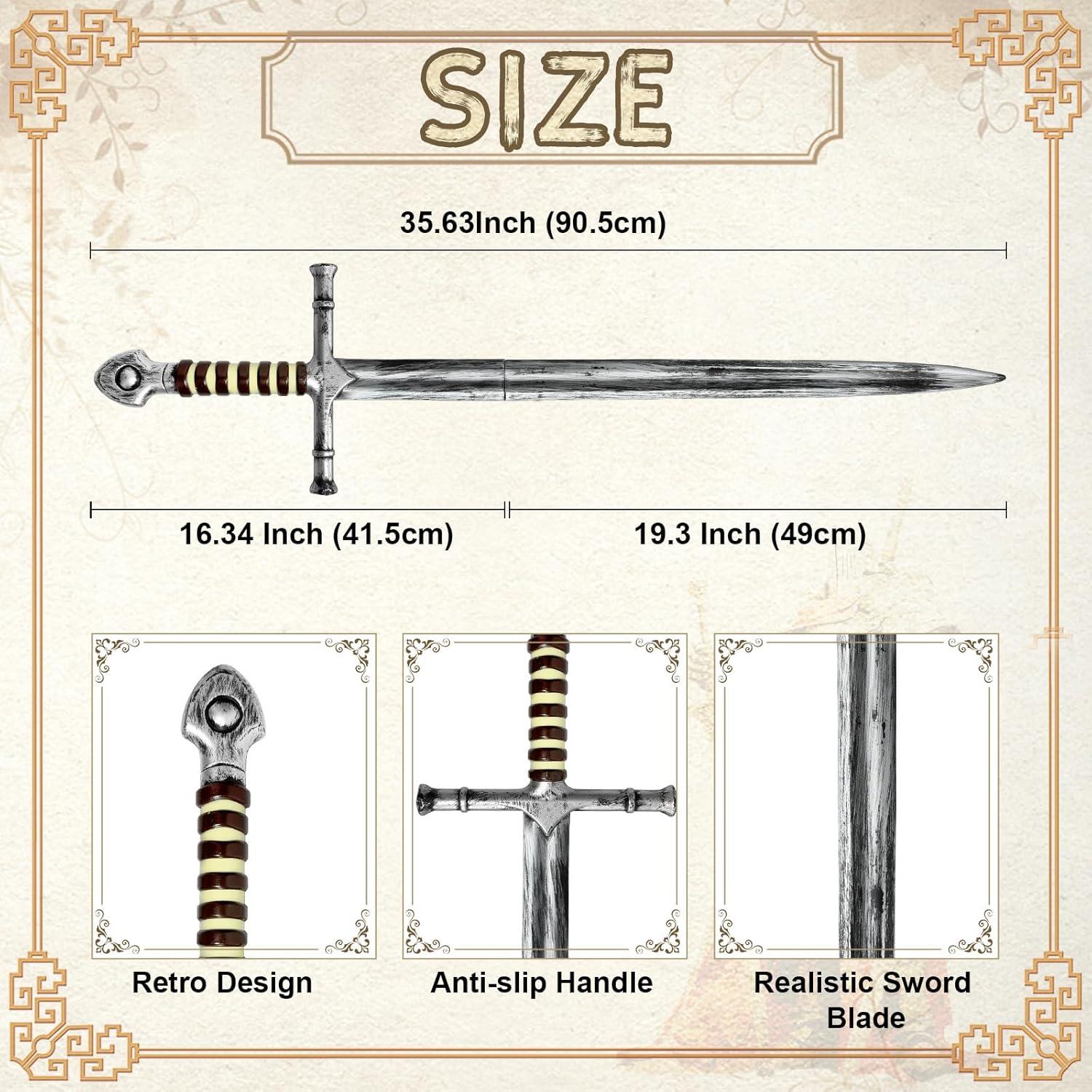 Espada de Caballero Medieval Juguete Quescu 90cm Plástico