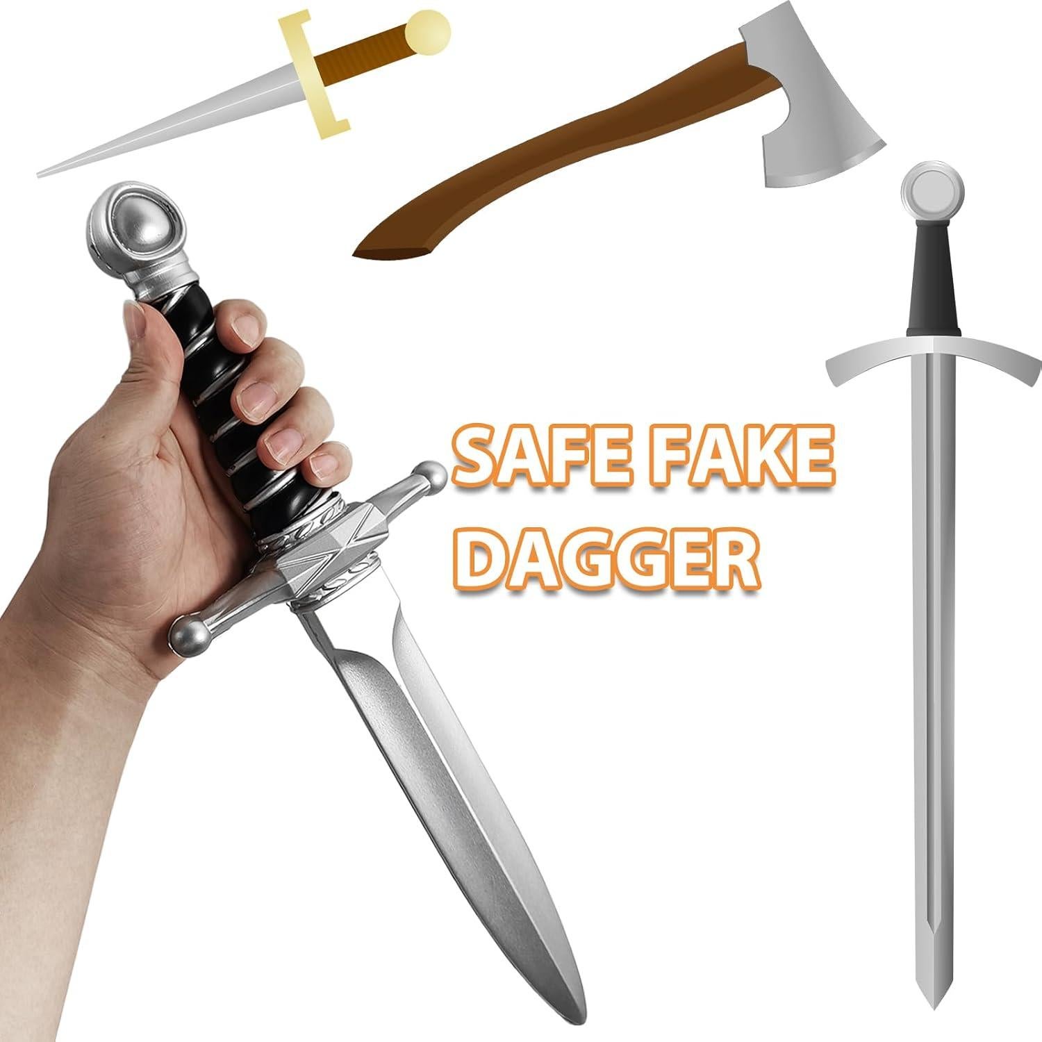 Espada de Cosplay Medieval 38 cm Espuma PU Plateada