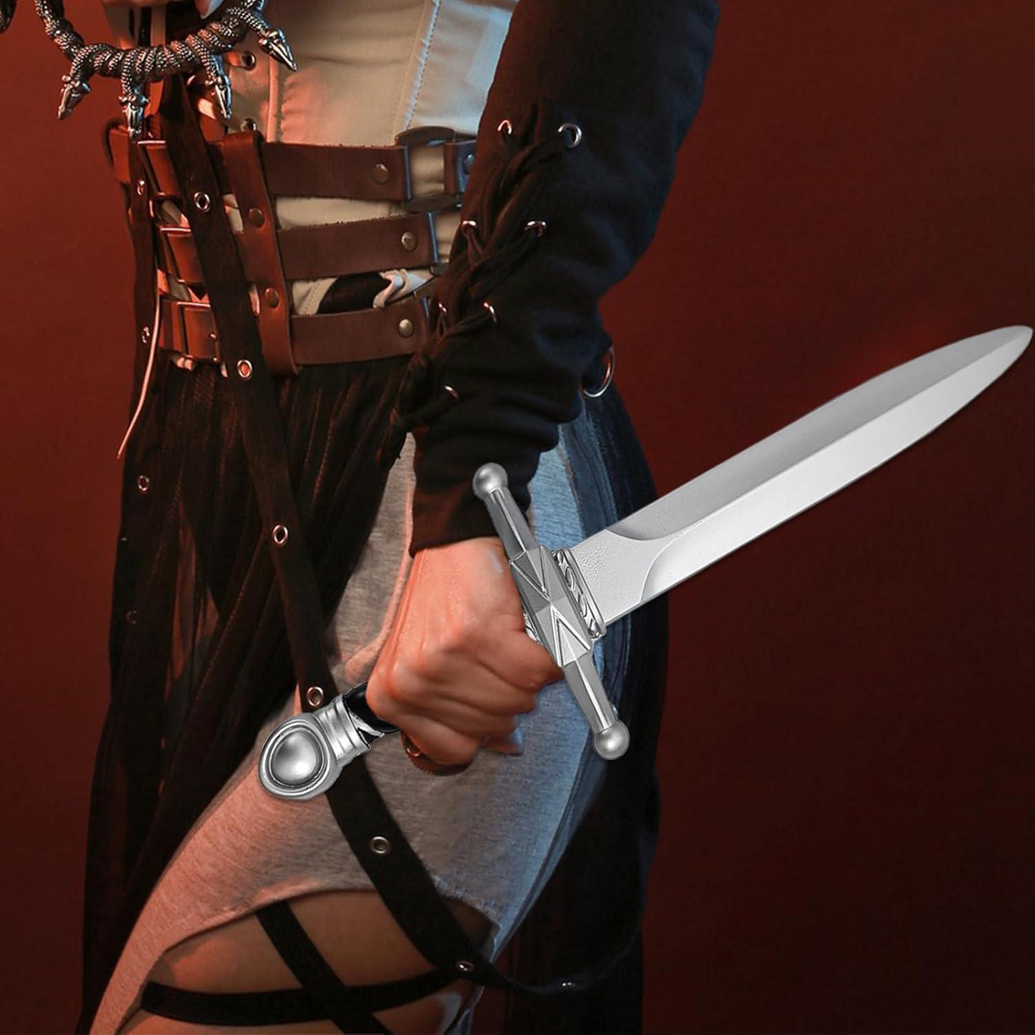 Espada de Cosplay Medieval 38 cm Espuma PU Plateada