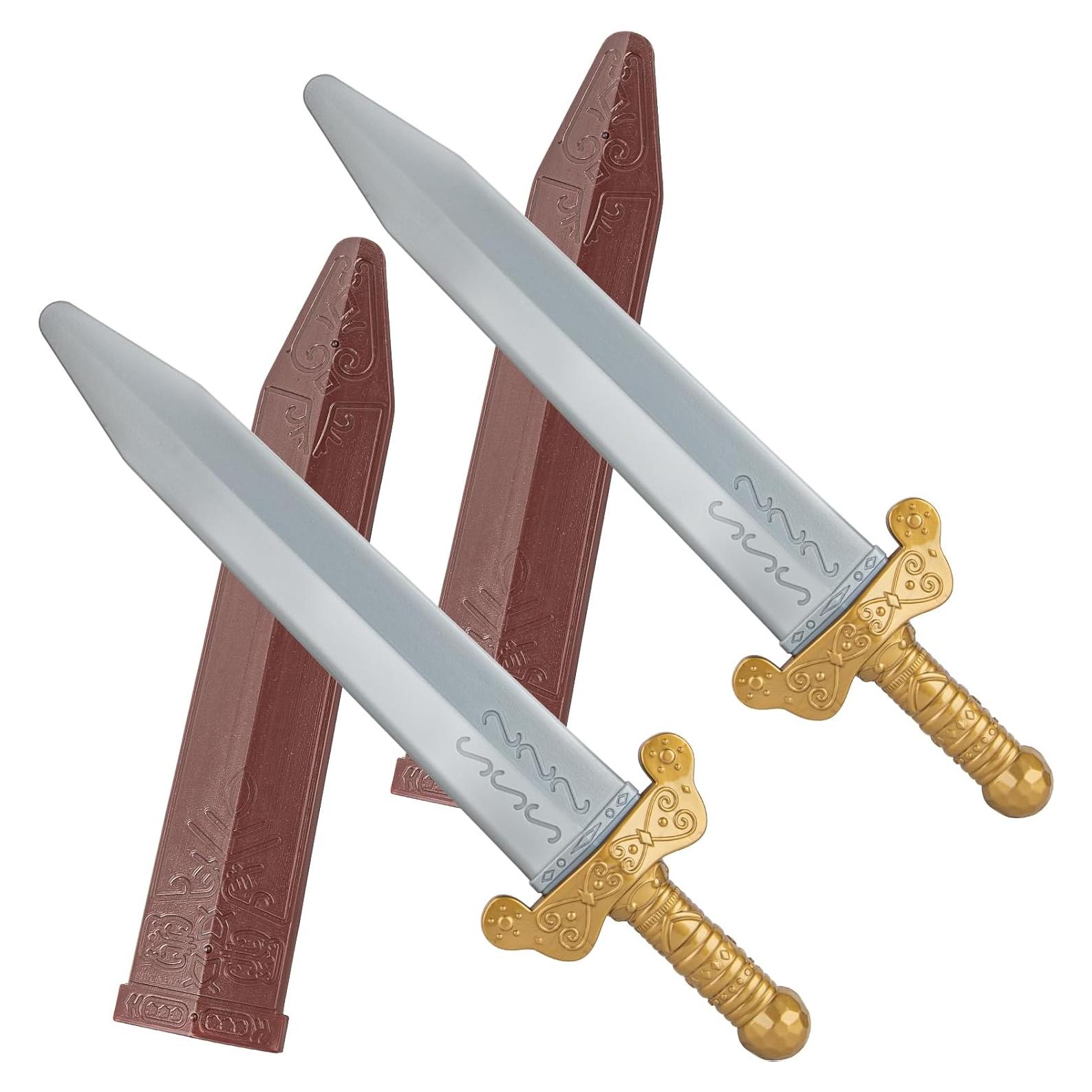 Set de 2 Espadas Romanas de Plástico con Funda - Juguete