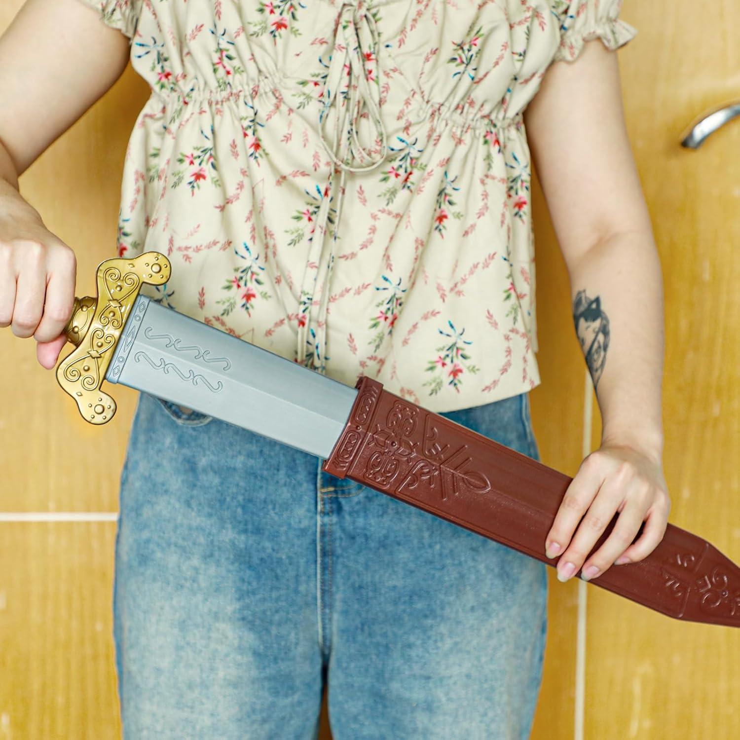 Set de 2 Espadas Romanas de Plástico con Funda - Juguete