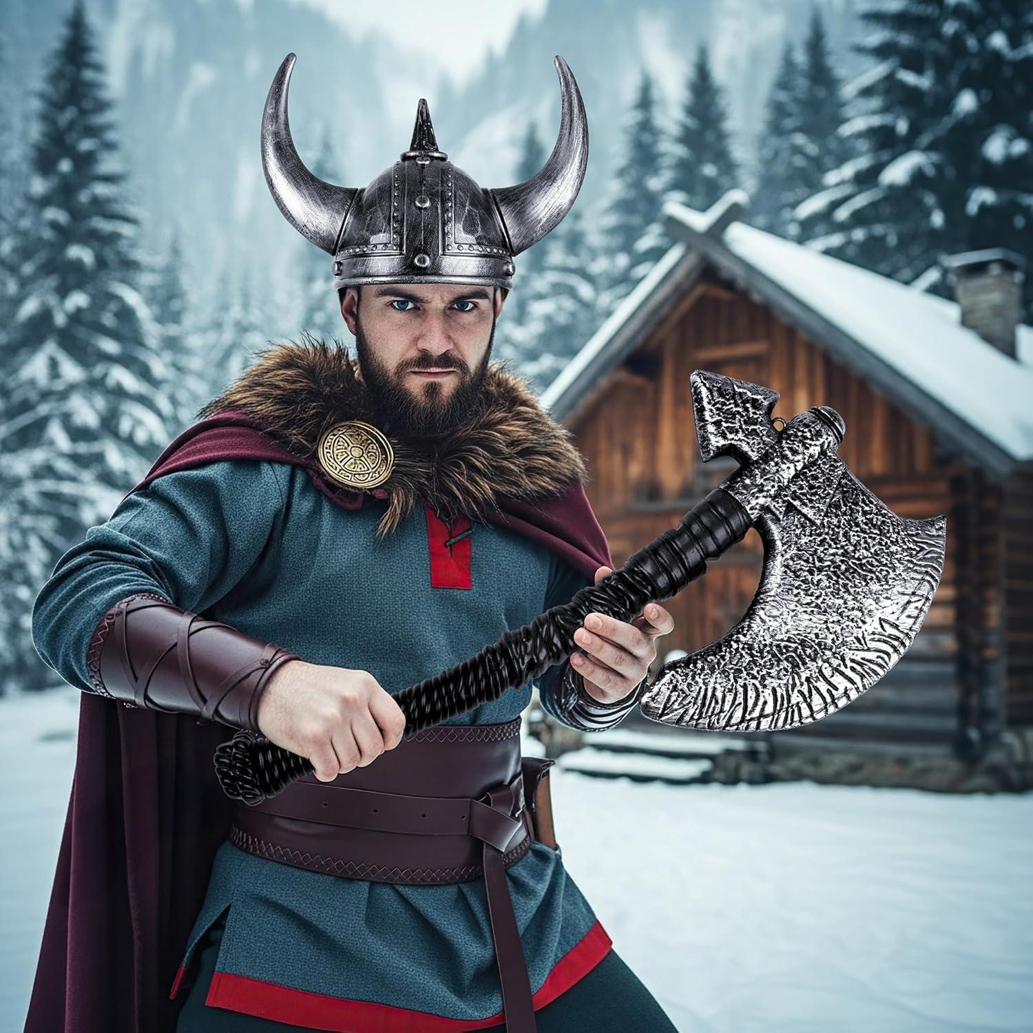 Hacha Vikinga de Juguete 47 cm - Prop de Cosplay Halloween