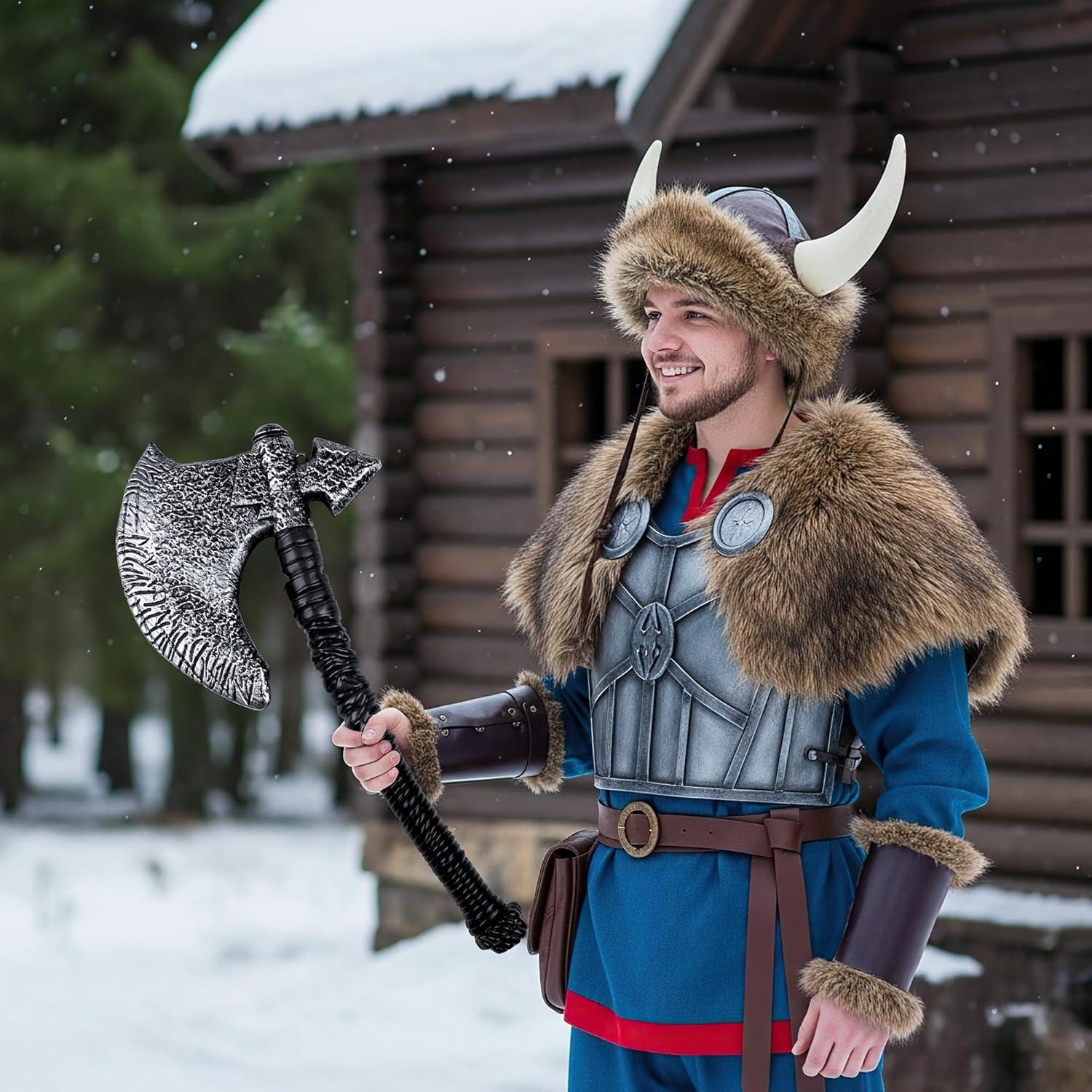 Hacha Vikinga de Juguete 47 cm - Prop de Cosplay Halloween